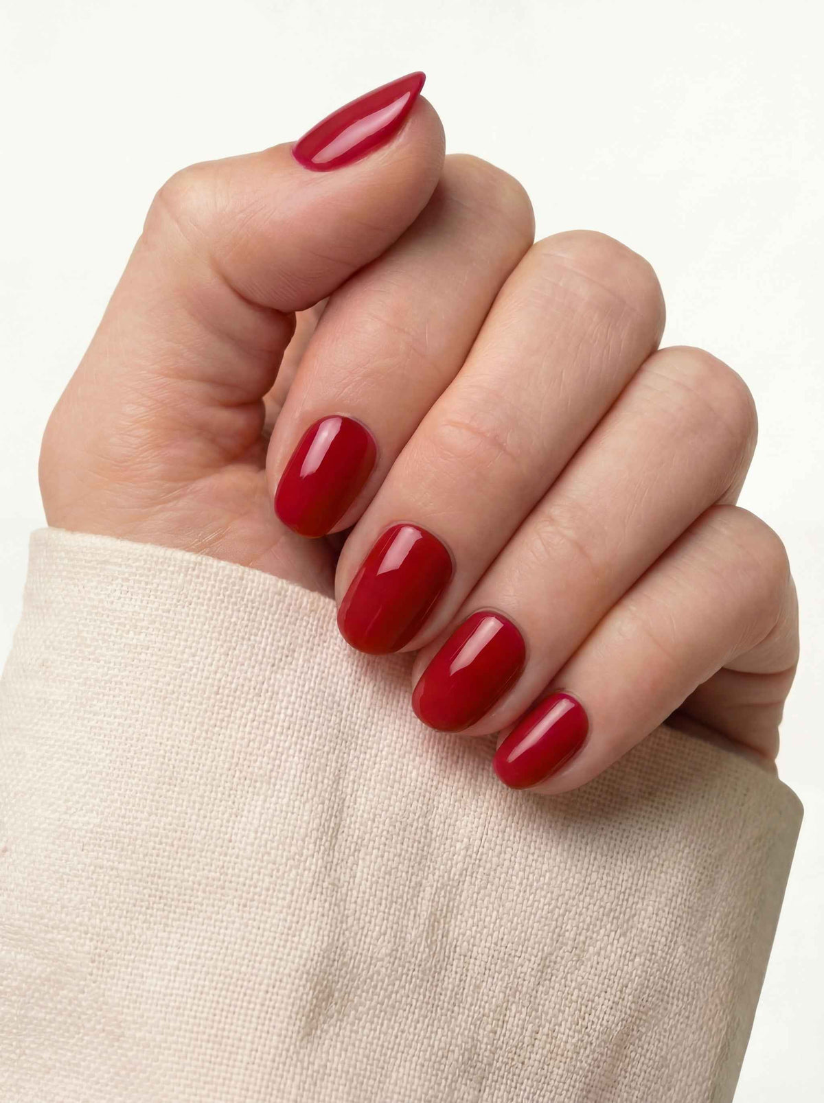 Classic Red Soft Square Comfort Fit Soft Gel Press-On Nails