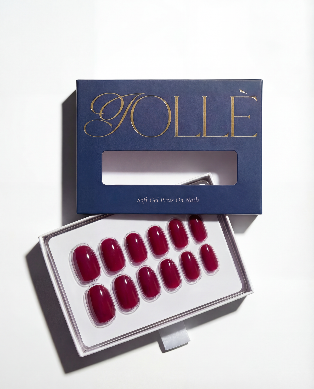 Berry Red Short Oval Soft Gel Press-On Nails