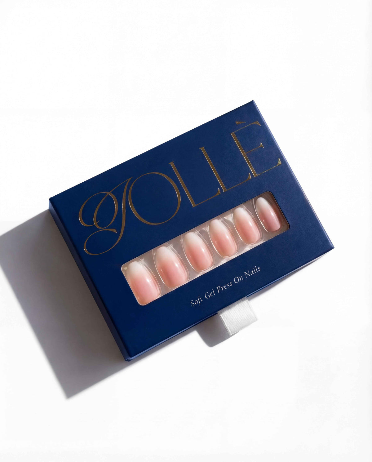 Pink Ombré Short Almond Soft Gel Press-On Nails