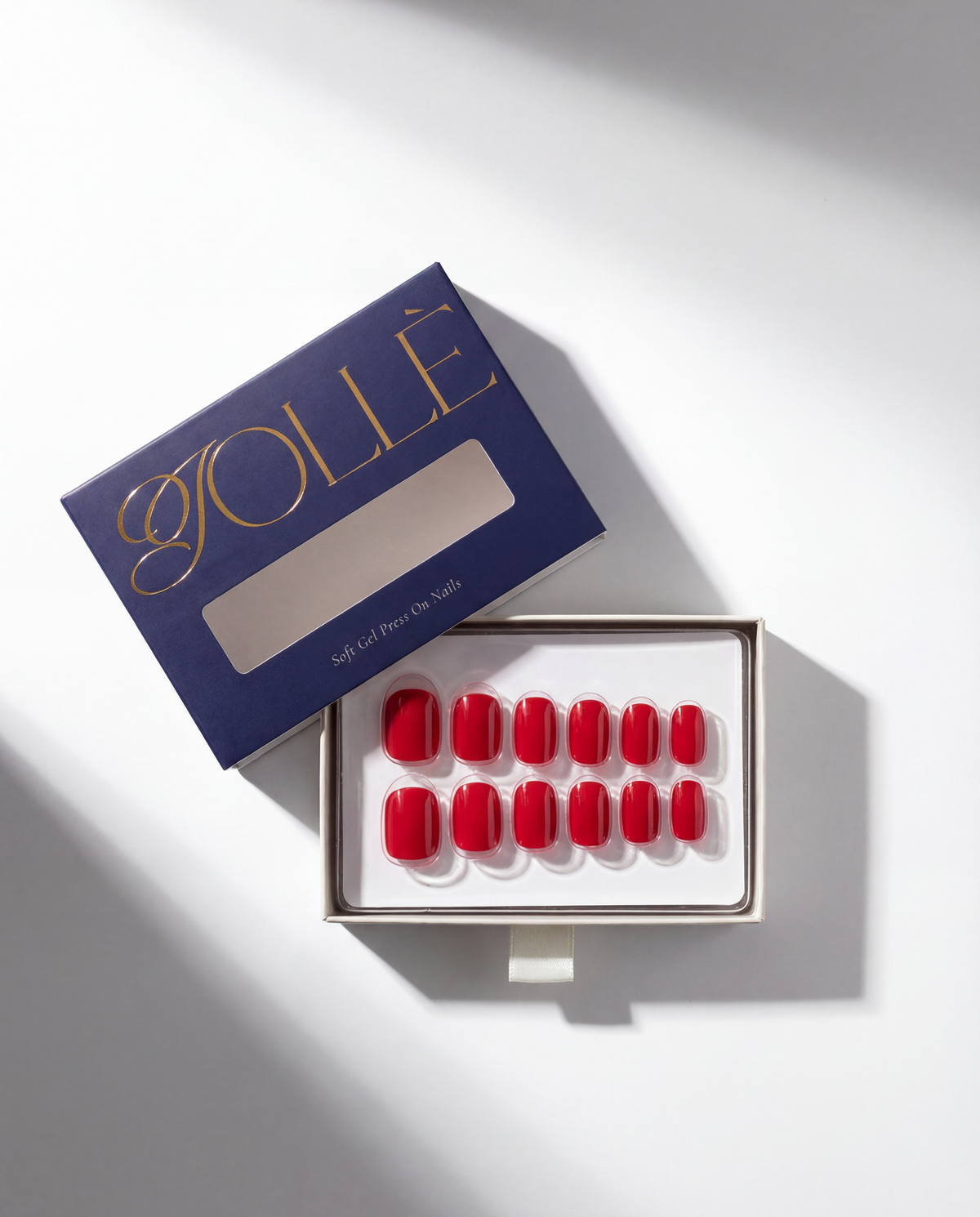 Classic Red XS Soft Square Comfort Fit Soft Gel Press-On Nails
