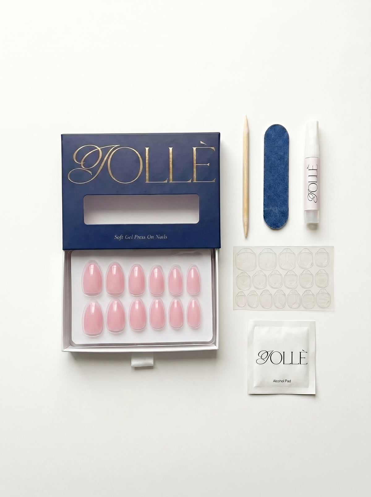 Blush Pink Short Almond Soft Gel Press-On Nails