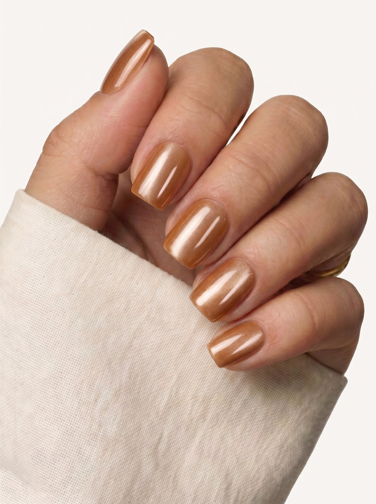 J·12 · Gold Caramel Cat Eye · Short Square