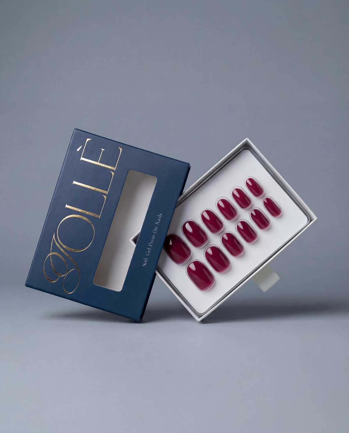Berry Red Short Oval Soft Gel Press-On Nails