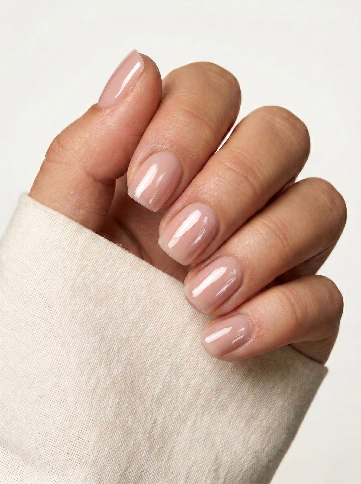 Nude Glaze Short Square Soft Gel Press-On Nails
