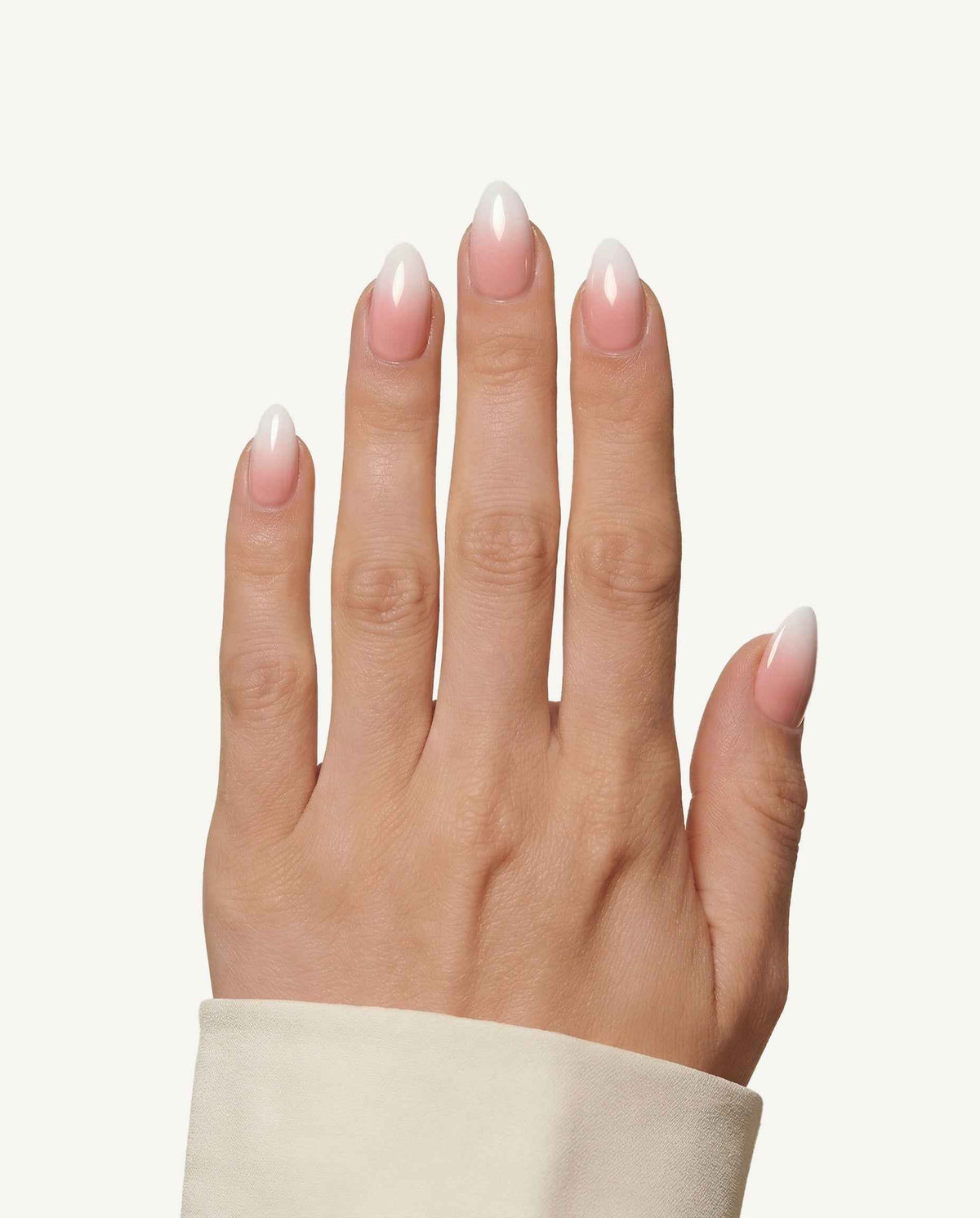 Pink Ombré Short Almond Soft Gel Press-On Nails