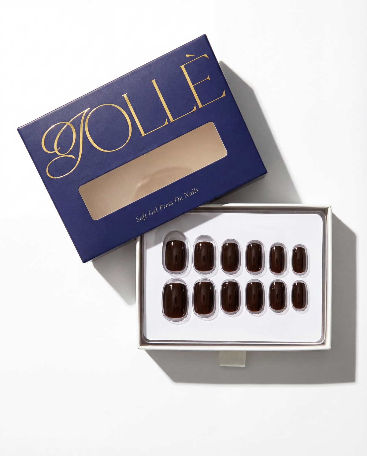 Espresso Black Short Square Soft Gel Press-On Nails