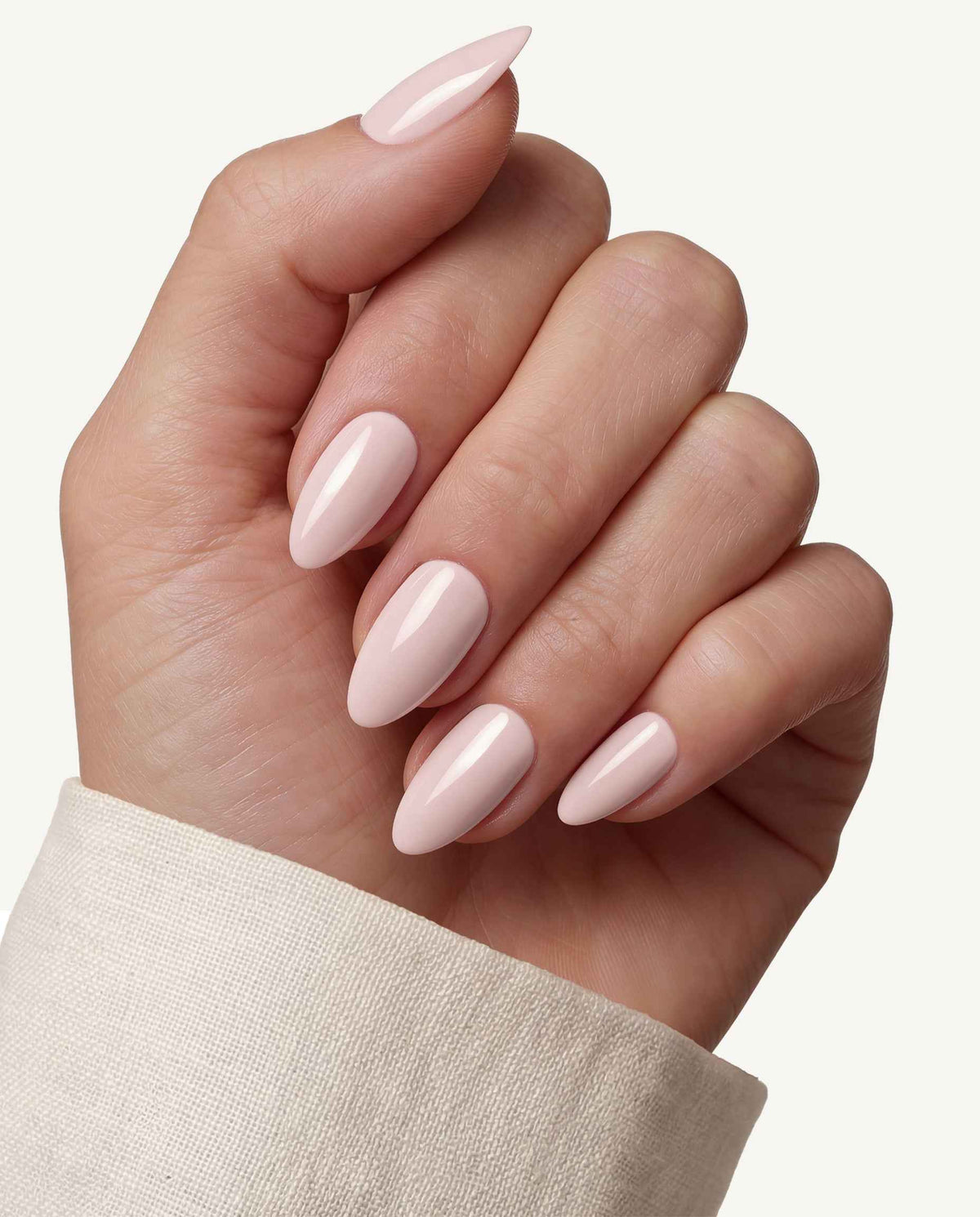 Nude Silk Short Almond Soft Gel Press-On Nails