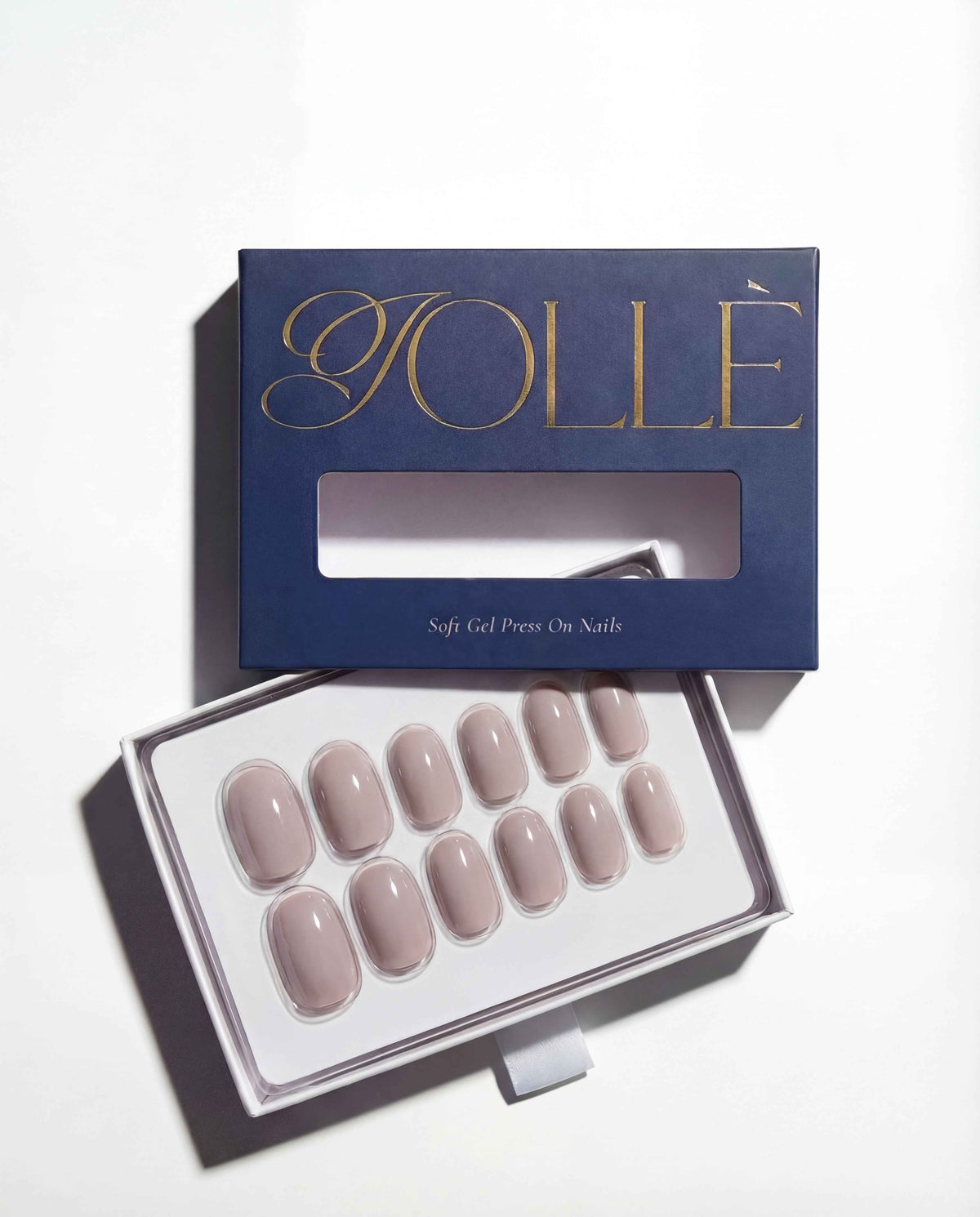 Nude Greige Short Oval Soft Gel Press-On Nails